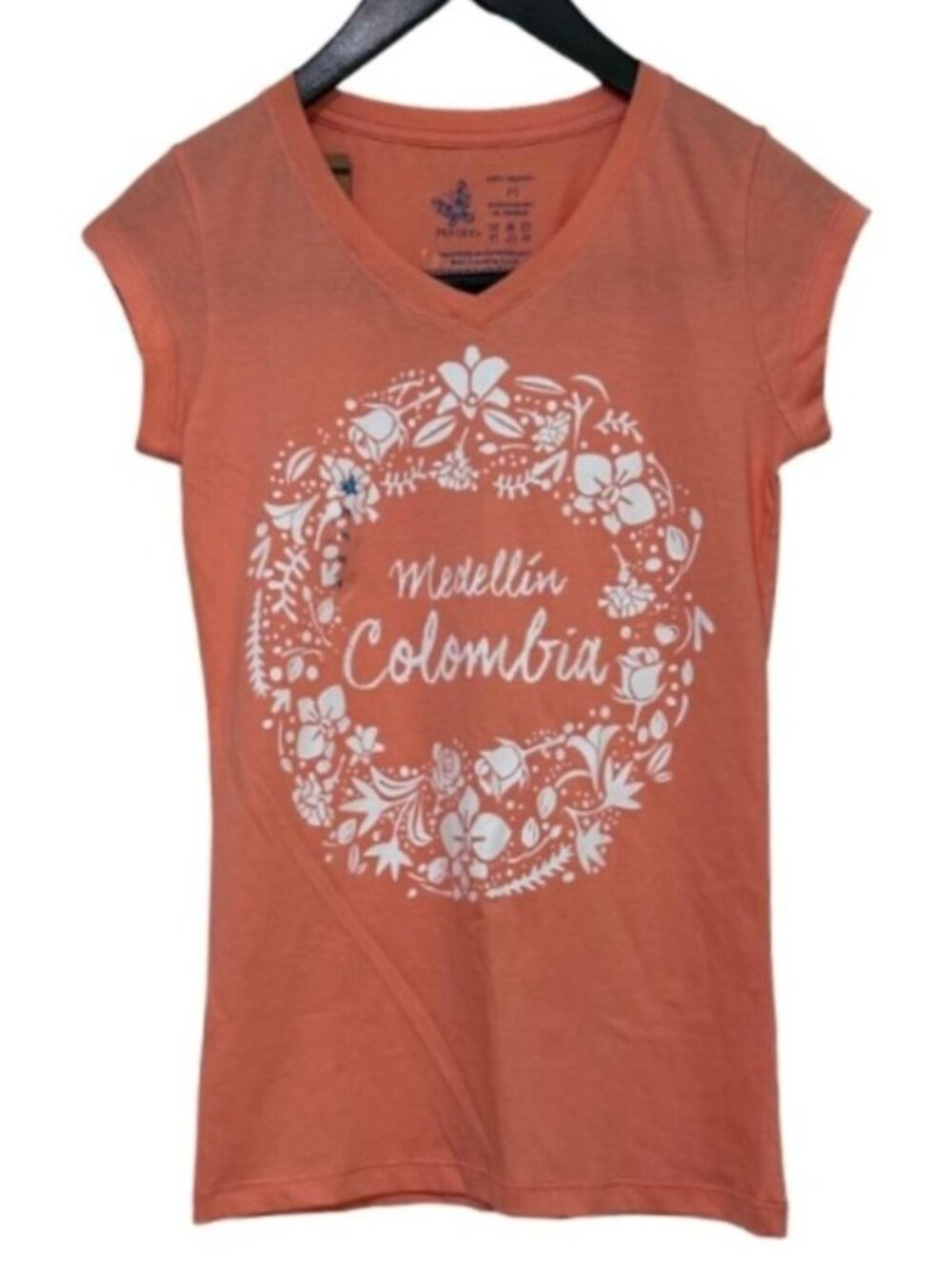 Morpho Medellin Colombia Graphic V Neck Tee Medium